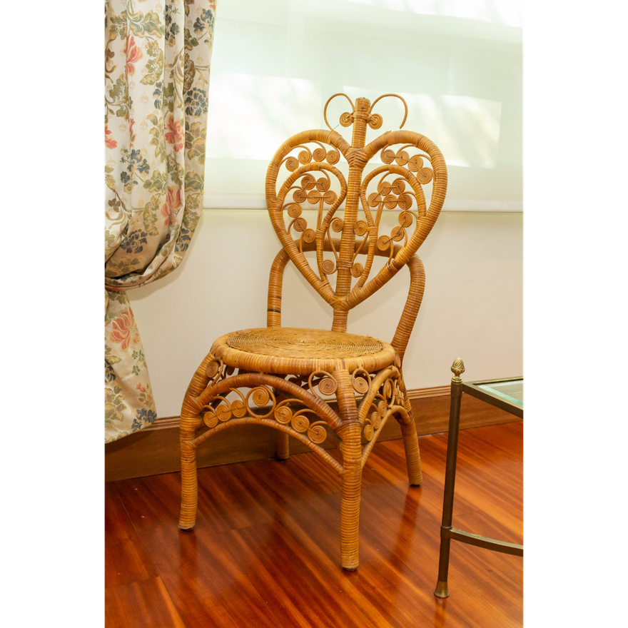 SILLA DE ESTILO ROMÁNTICO DE RATÁN