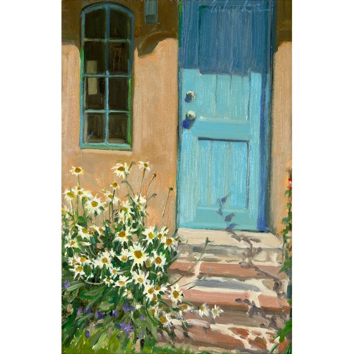 Tony Eubanks (1939- ), White Daisies, Blue Door