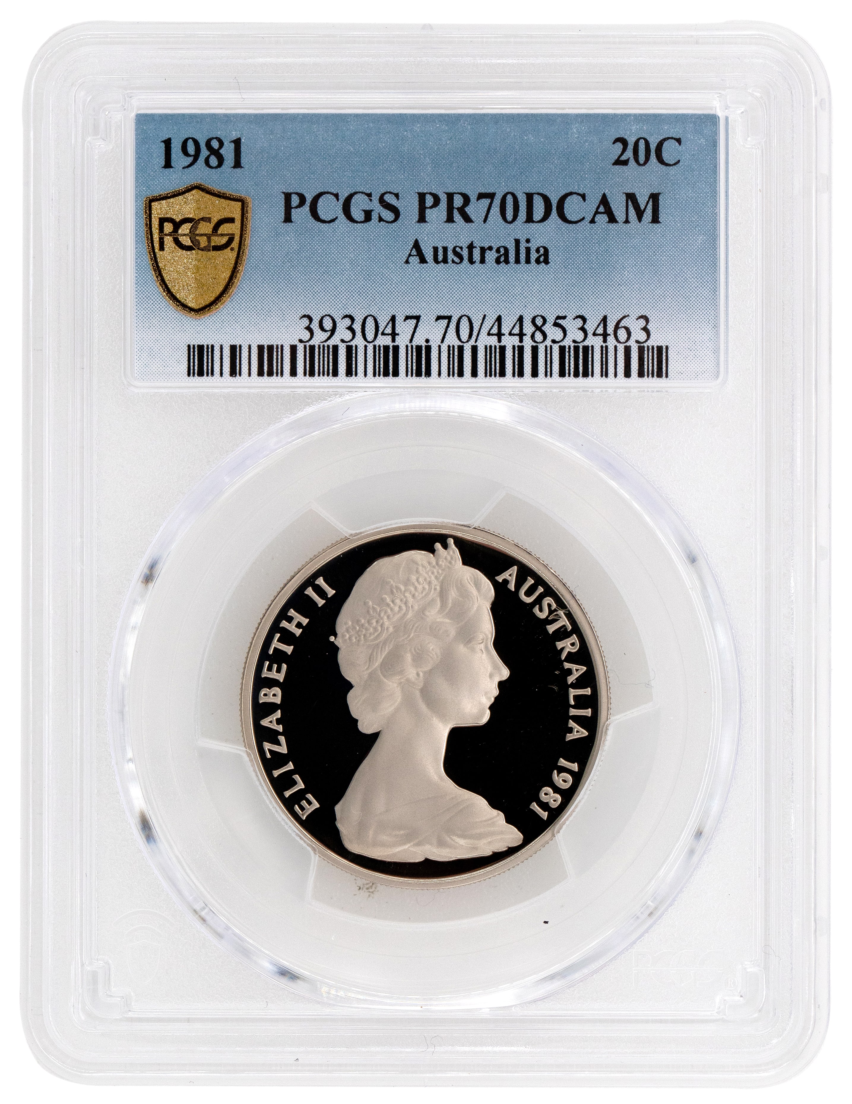 1981 Australia Twenty Cent, 20c PCGS - PR70DCAM POP 43/0 -463