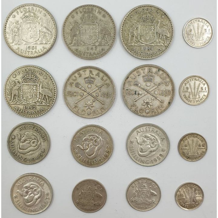 Aus. Silver Coins (x16)