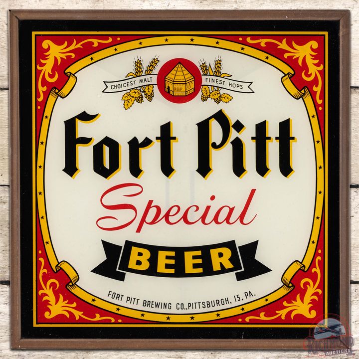 Fort Pitt Special Beer Glass 12' Advertising Sign