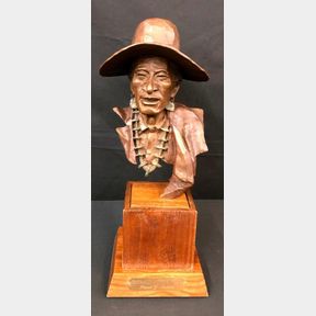 Hataalii - The Singer, A Bronze by Frank Multine