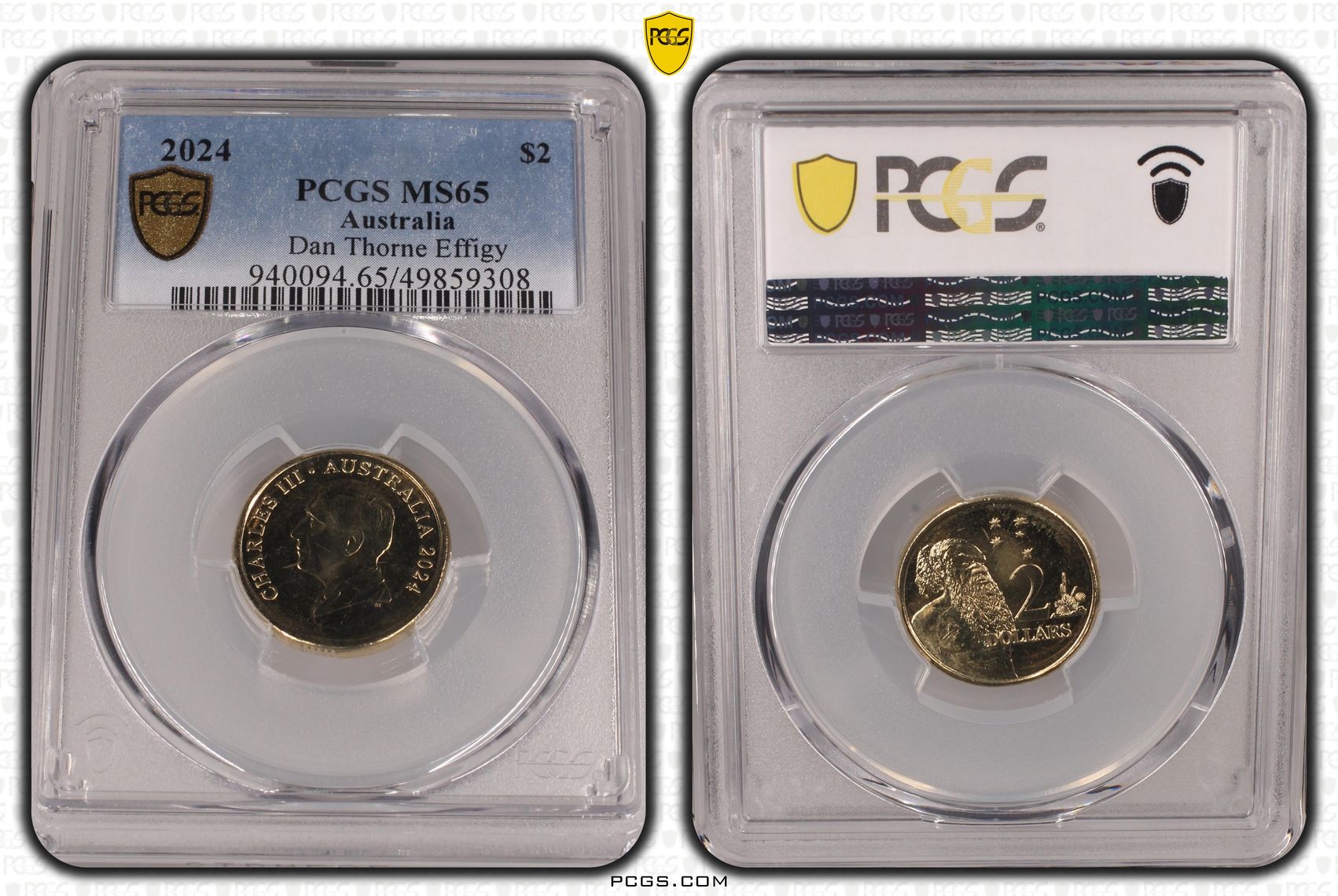 Charles III, Dan Thorne Effigy , Two Dollar, 2024, PCGS MS65