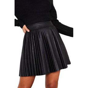 I Saw it First Ladies Black Contrast Binding Frill Hem Mini Skirt Black UK 10 Women |