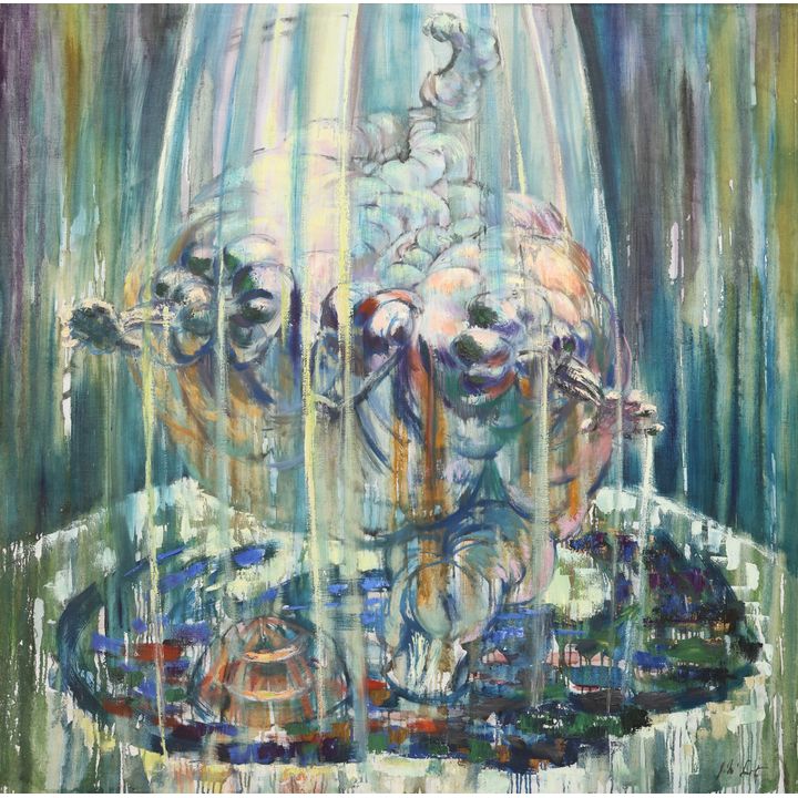 Jack McLarty ''Rain Figure'' 1961 Large Oil