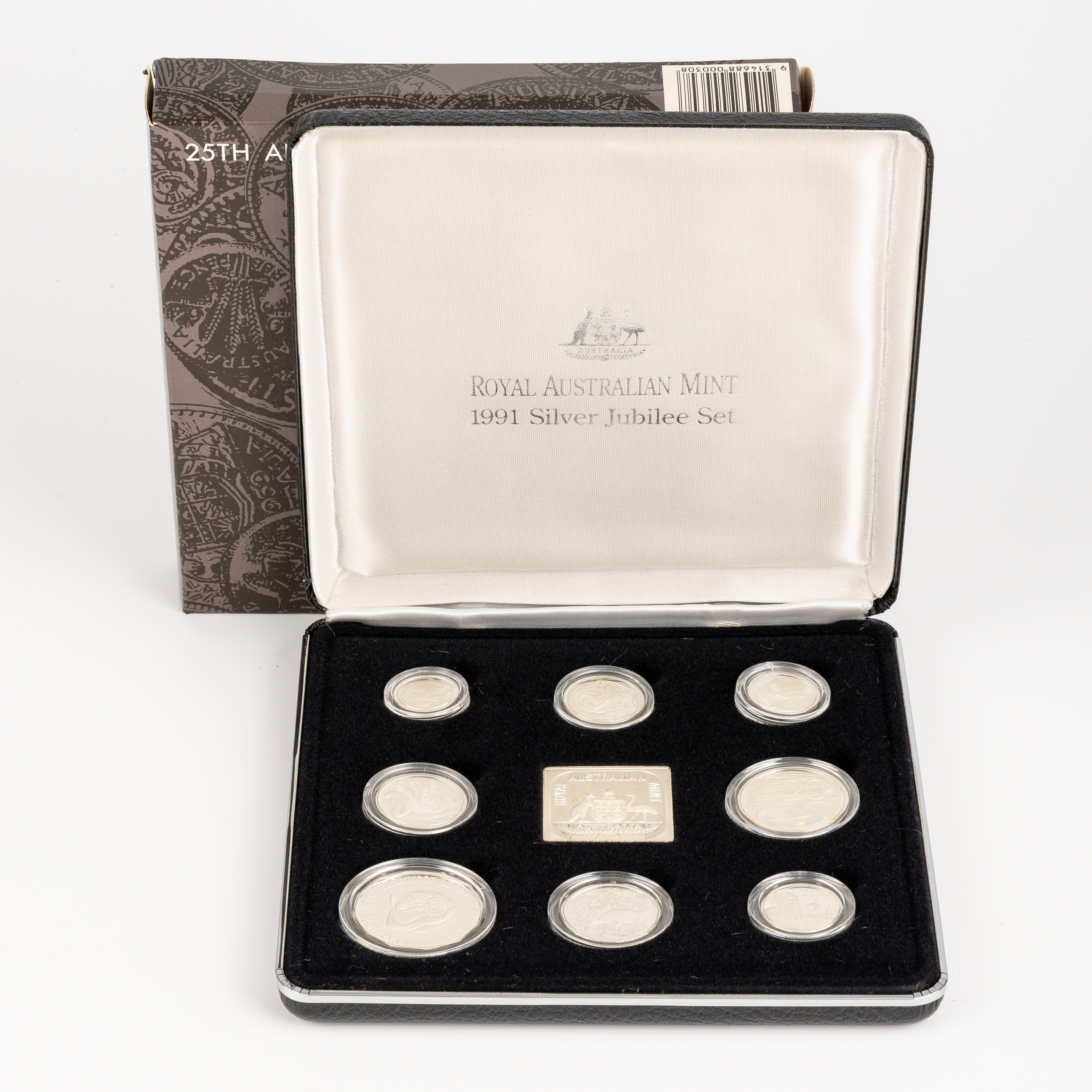 Elizabeth II, RAM - Masterpieces in Silver, 25TH Anniversary of Decimal Currency, One Cent to Two Dollars, 1991, FDC