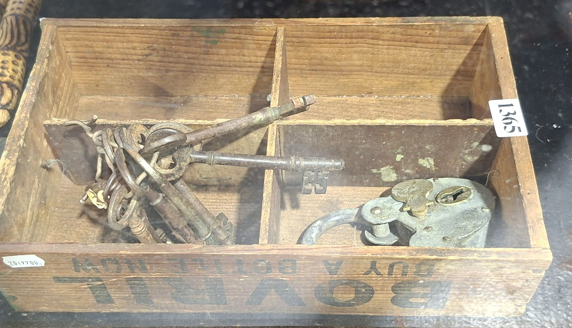 Vintage Bovril Box Keys And Lock