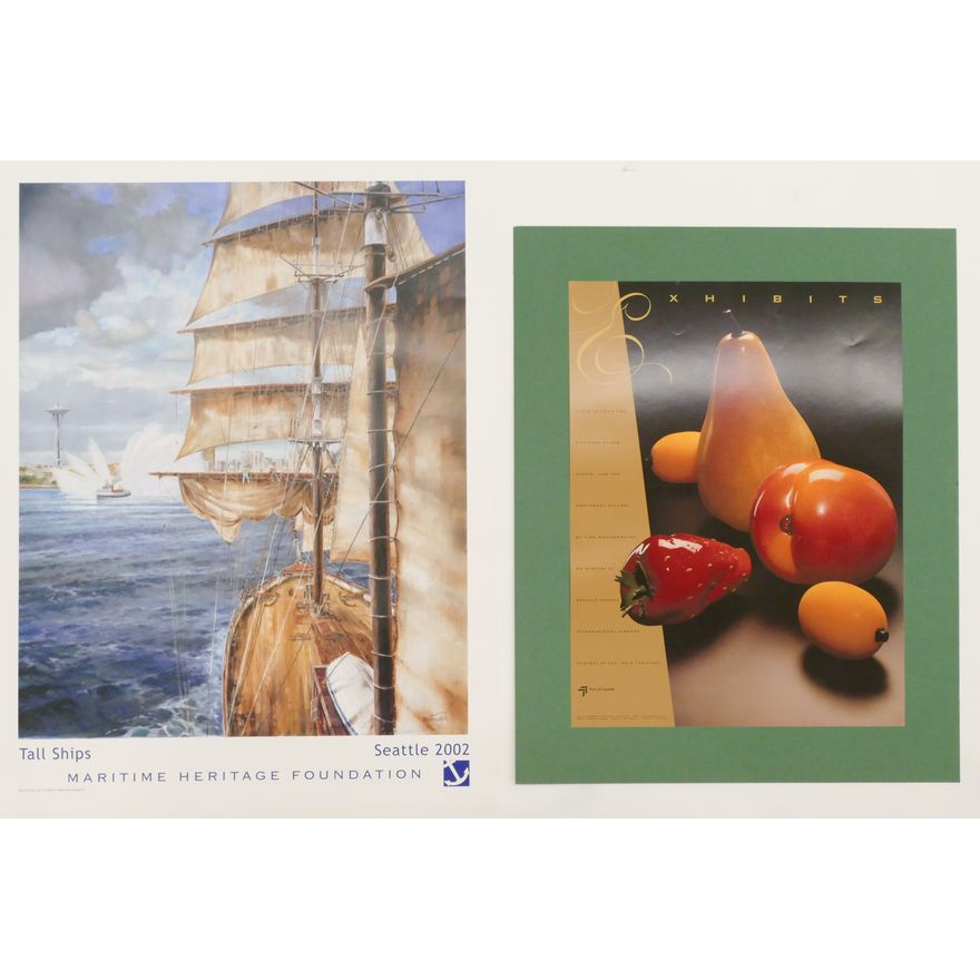 2pc Port of Seattle Art Posters Largest 35.5'' x 27''