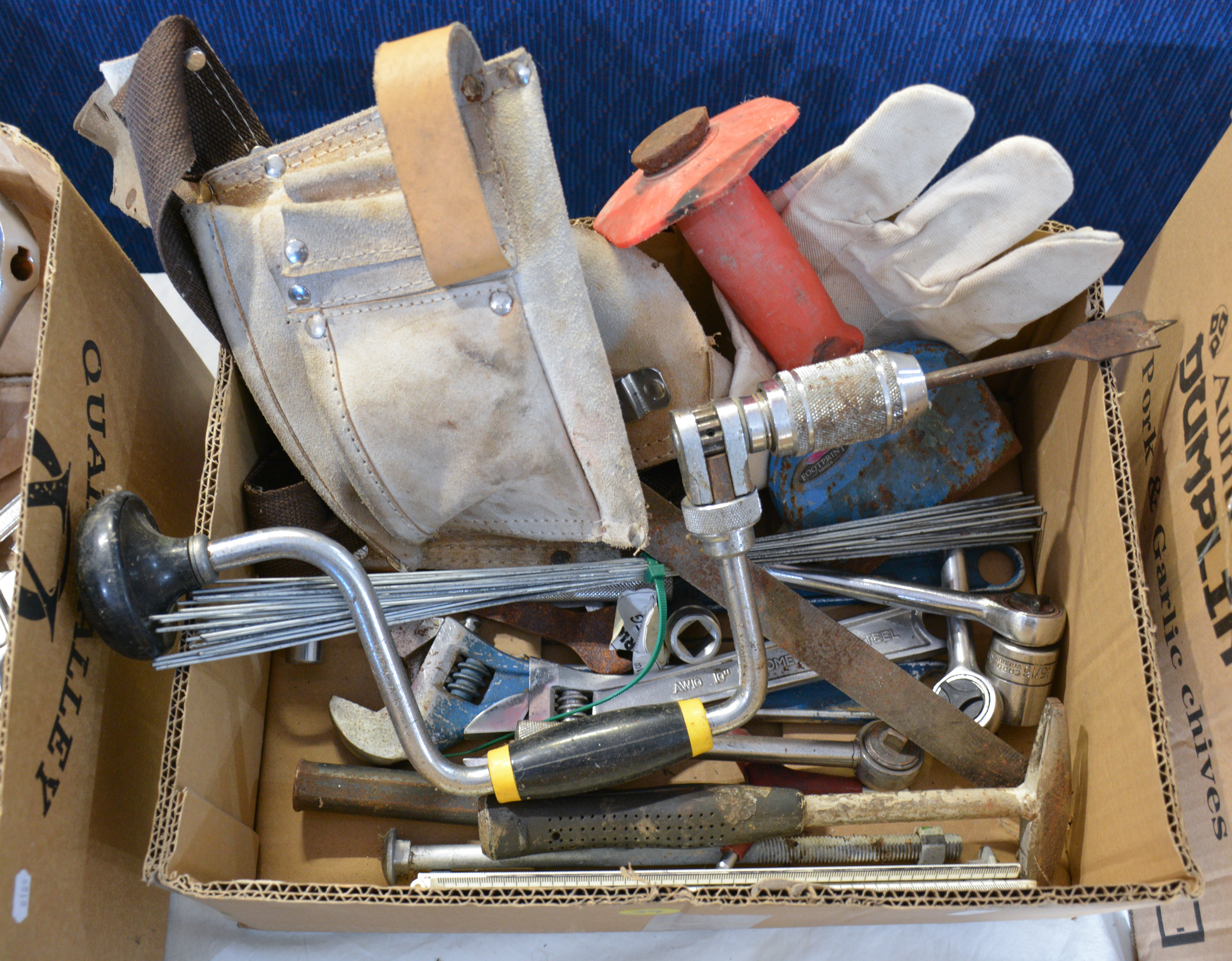 Box of Hand Tools etc — sold at auction in New Zealand for $30