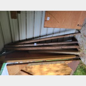 All the loose wood on the property, especially in the small shed