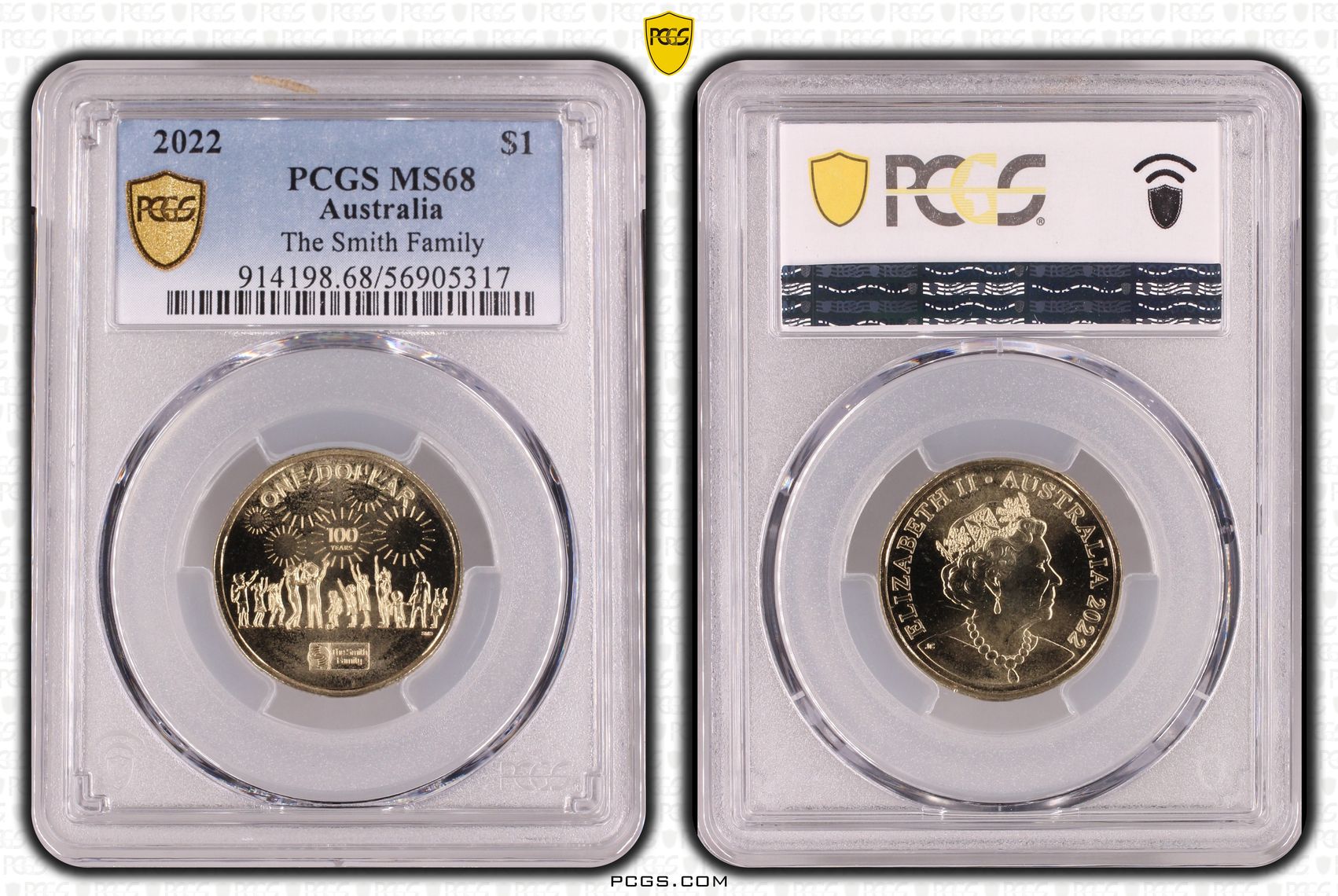 The Smith Family, One Dollar, 2022, PCGS MS68