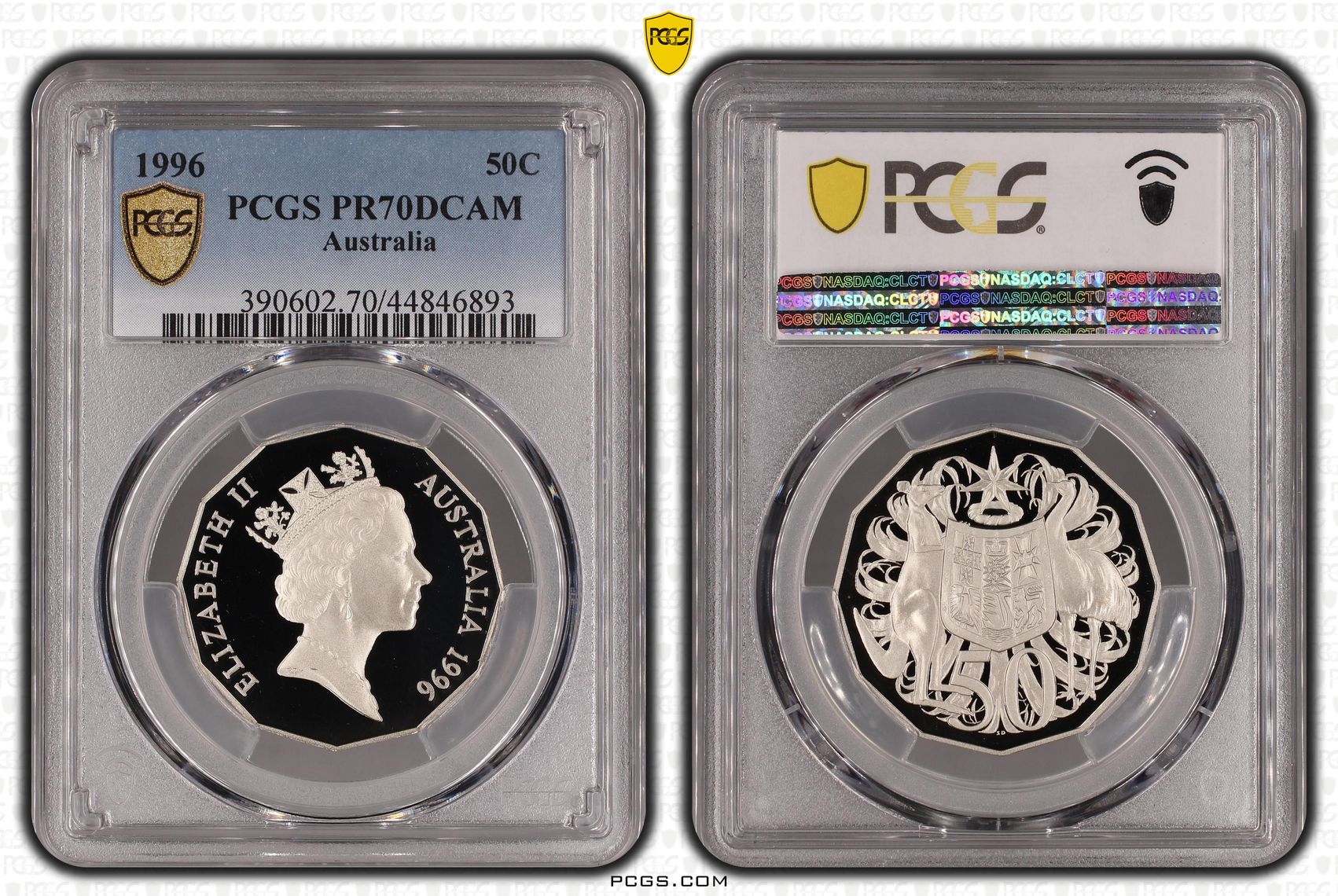 Elizabeth II, Fifty Cent, 1996, PCGS PR 70DCAM