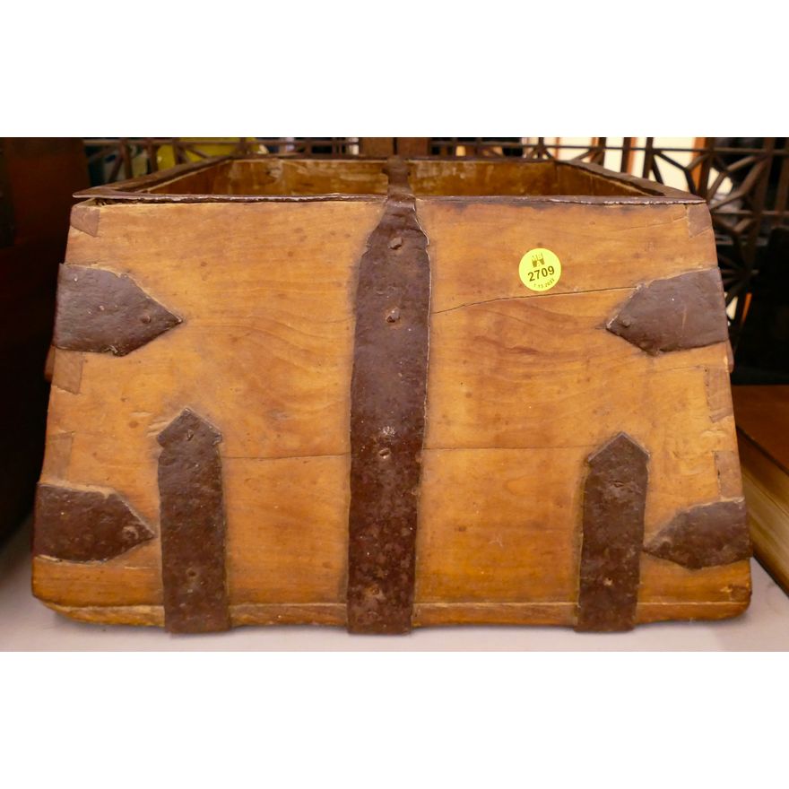 Antique Japanese Edo Rice Bucket- 8x16''