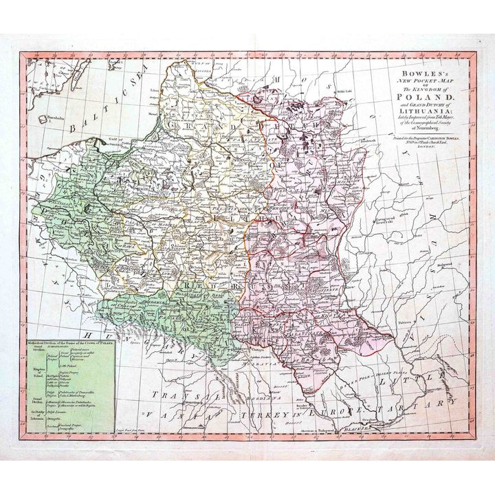 Henry Carington Bowles | Bowle's new pocket map of the Kingdom of Poland and Grand Dutchy of Lithuania