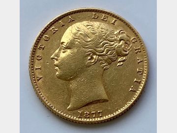 1877 VICTORIA SYDNEY MINT SHIELD GOLD SOVEREIGN