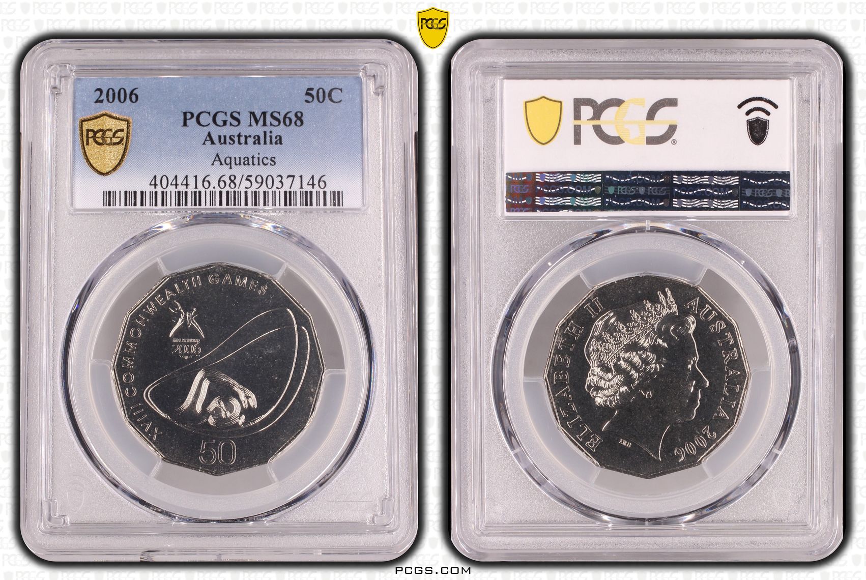 Aquatics, POP 11/0, Fifty Cent, 2006, PCGS MS68