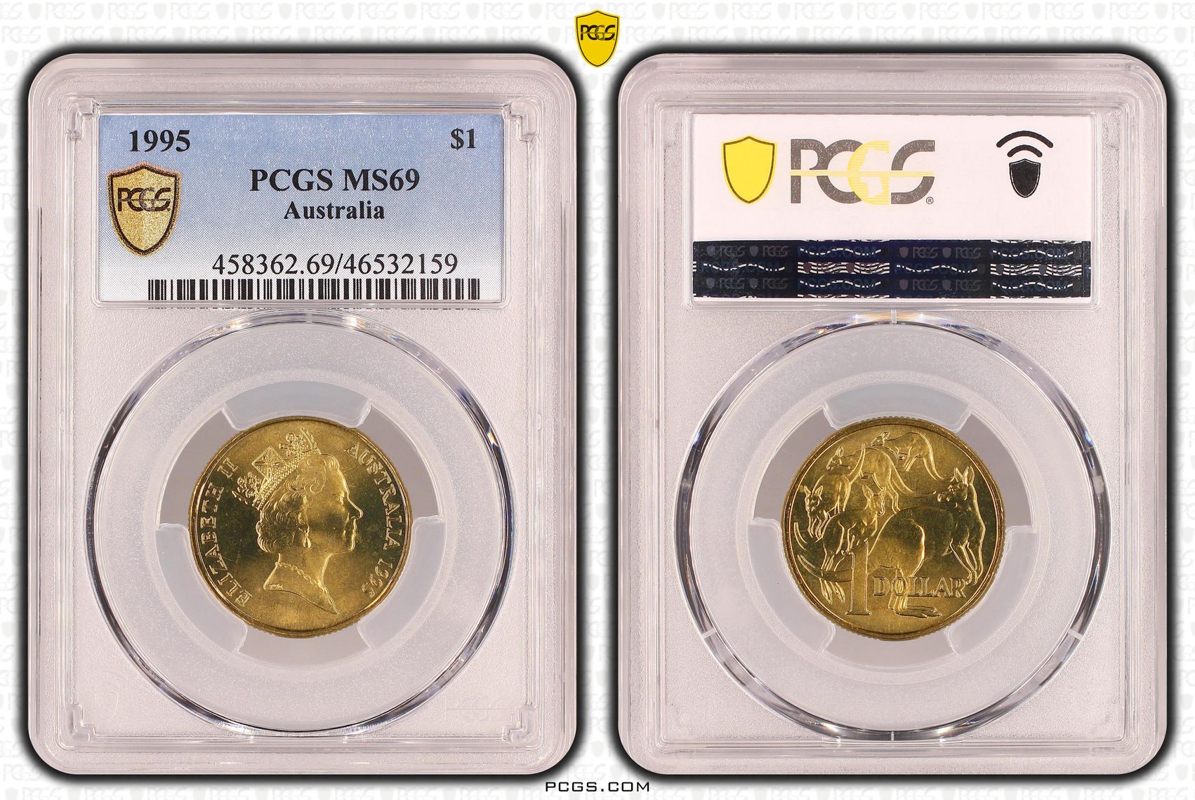 Elizabeth II, POP 6/0, One Dollar, 1995, PCGS MS 69