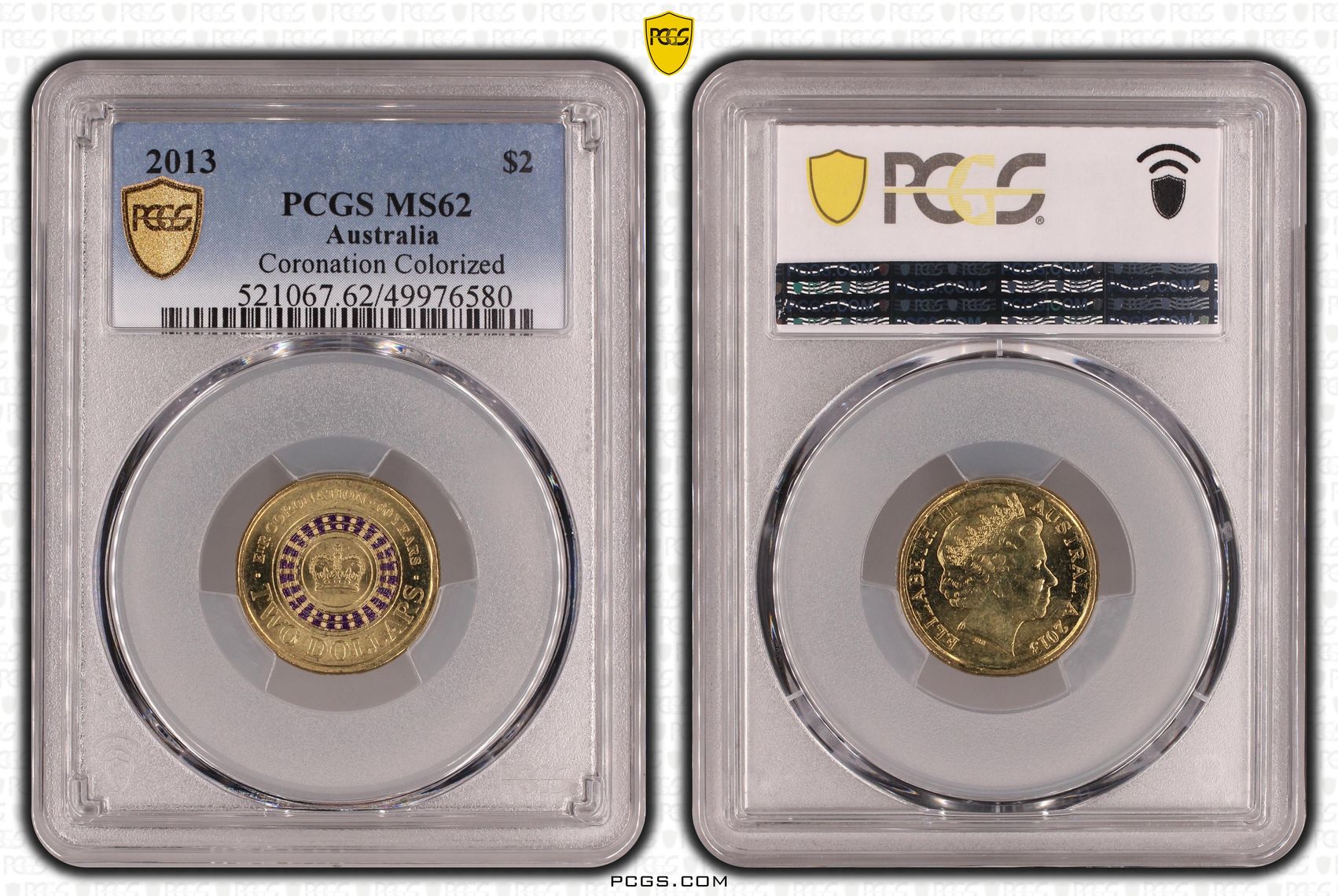 Coronation Colorized, Two Dollar, 2013, PCGS MS62