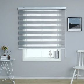 Quality Roller Zebra Blinds Dual Layer Day Night Blinds for Windows Grey Grey 50 L x 220 W cm 250 cm |