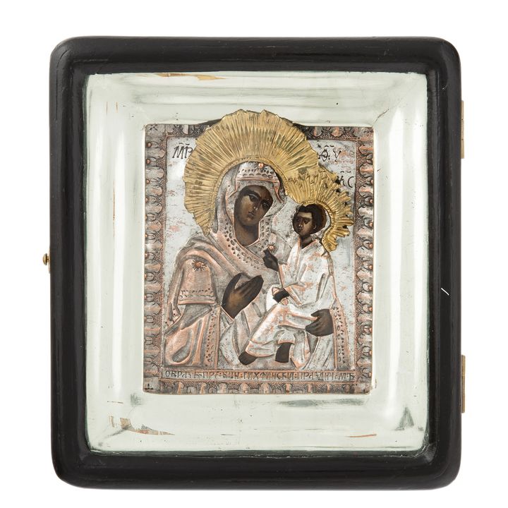 Ikona - Matka Boska Tychwińska, Rosja, 2 poł XIX w.