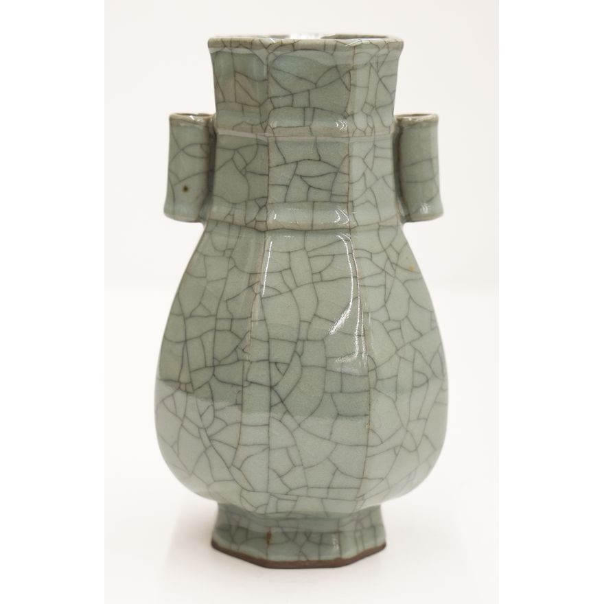 Old Chinese Guan Crackle Glaze Arrow Vase