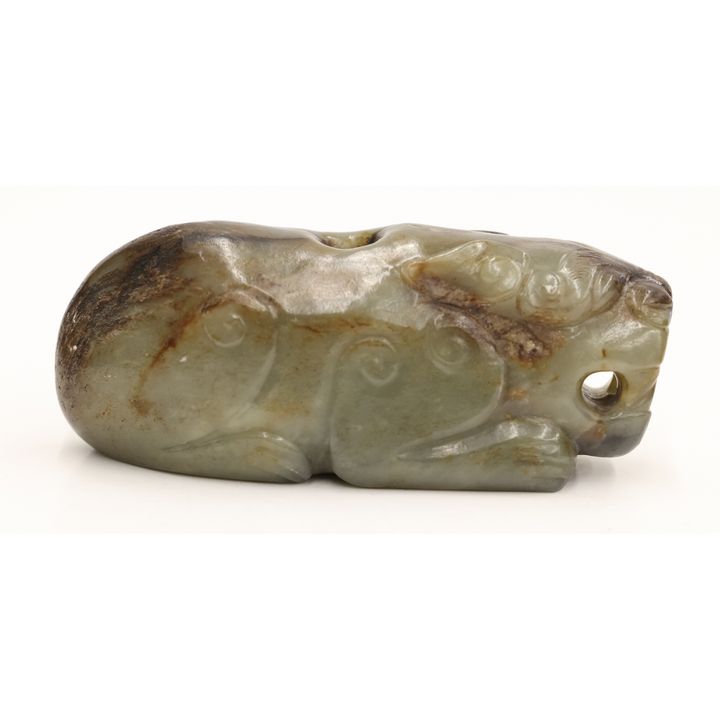 Chinese Ming Jade Tiger Carving
