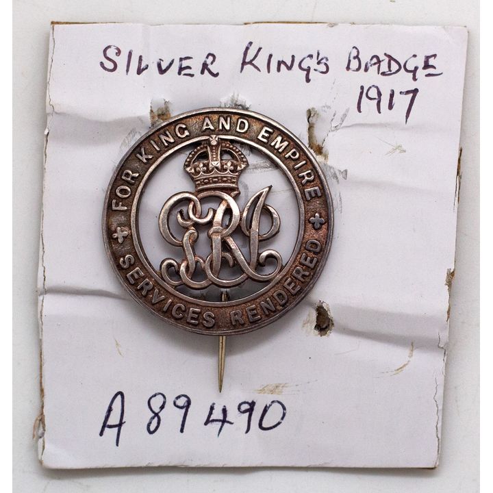 For King and Empire, Badge, 1917, UNC