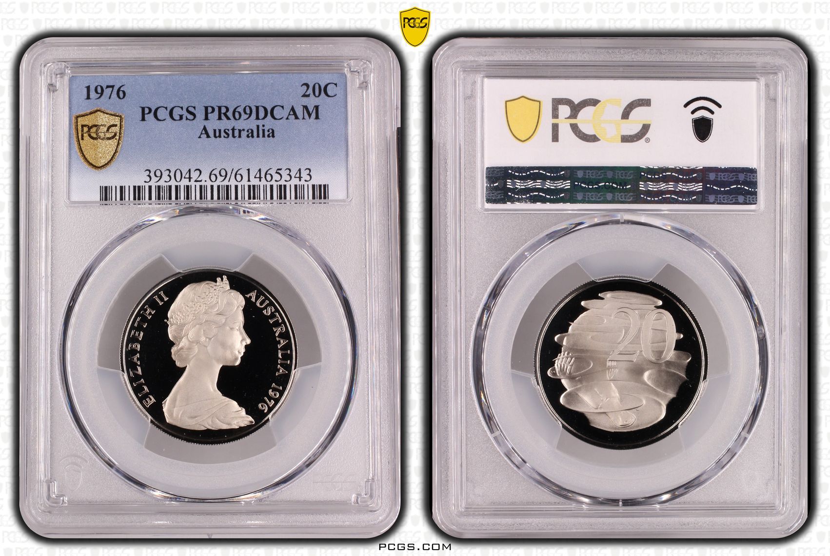 Twenty Cent, 1976, PCGS PR69DCAM