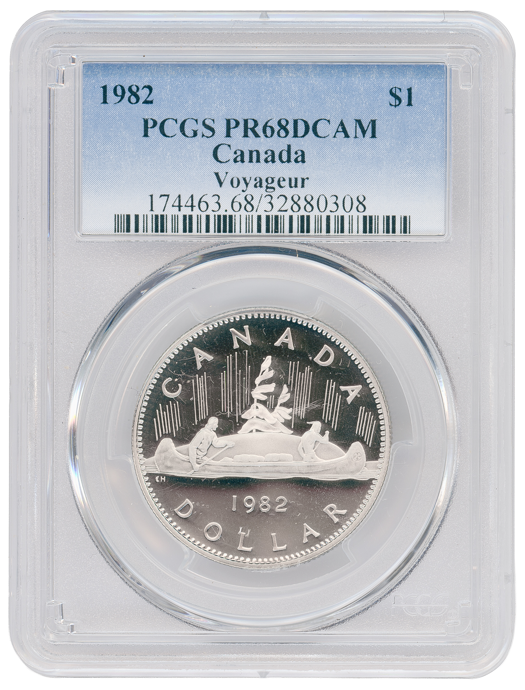 Canada, Voyageur, One Dollar, 1982, PCGS PR68DCAM