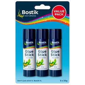 Bostik Glue Stick Value Pack 3 x 25g Blister Value Pack|