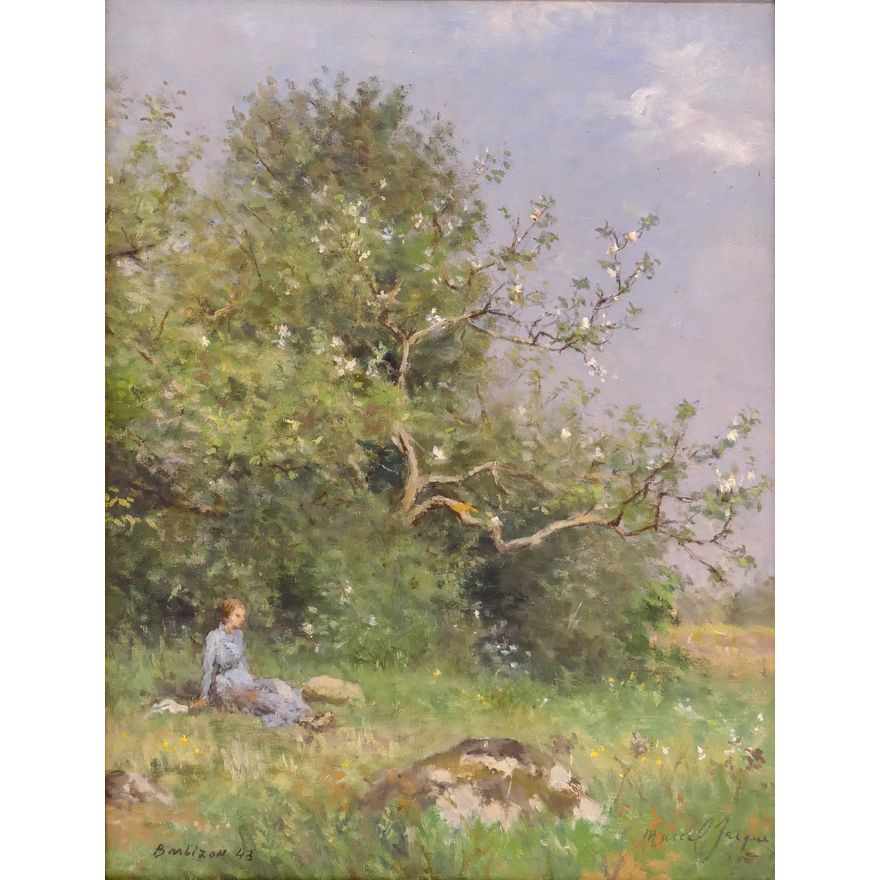 Marcel Jacque (1906-1981 France) 'Barbizon' Oil on Canvas, 1943