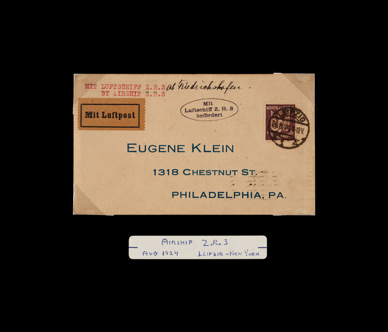 [FLIGHT COVER] Germany. 1924, October 12, U.S. Navy Dirigible ZR-3 [USS Los Angeles] Arrival from Ge