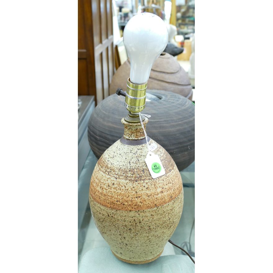 Speckled Studio Pottery Vase Table Lamp 14''