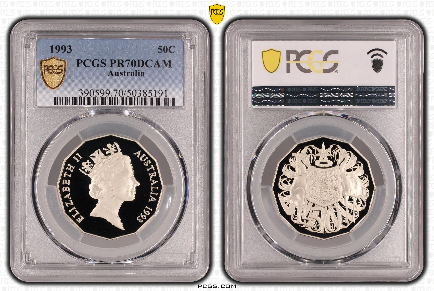 Fifty Cent, 1993, PCGS PR70DCAM