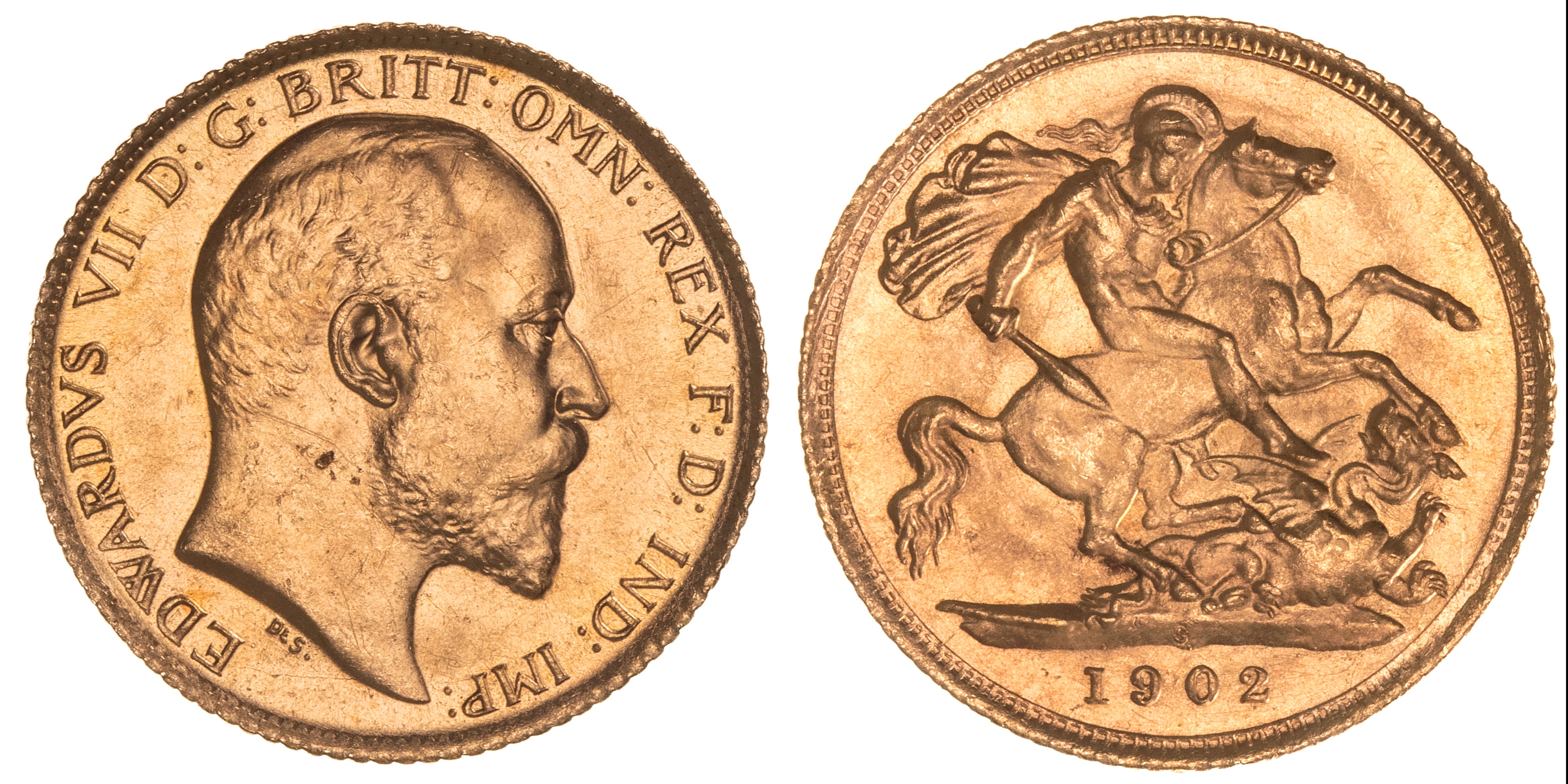 Edward VII, Half Sovereign, 1902-S, UNC