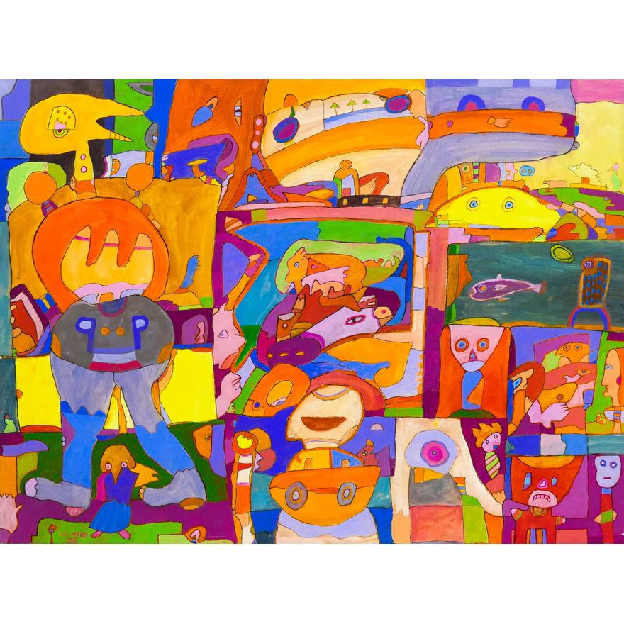 Claude Utley (1955-2021 Washington) 'Neptune' 2008 Oil on Canvas- 30x40'' (MEDIUM)