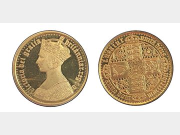 GOTHIC HEAD COMMEMORATIVE 9CT GOLD SOVEREIGN