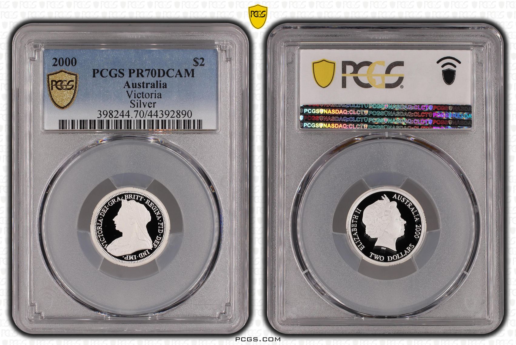2000 Australia Two Dollar, $2 Silver Proof Victoria PCGS - PR70DCAM POP 30/0 -890