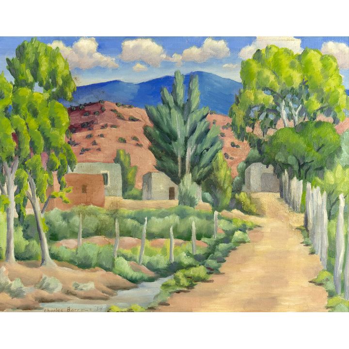 Charles Barrows (1903-1988), Adobe Near Sun Mountain, 1934