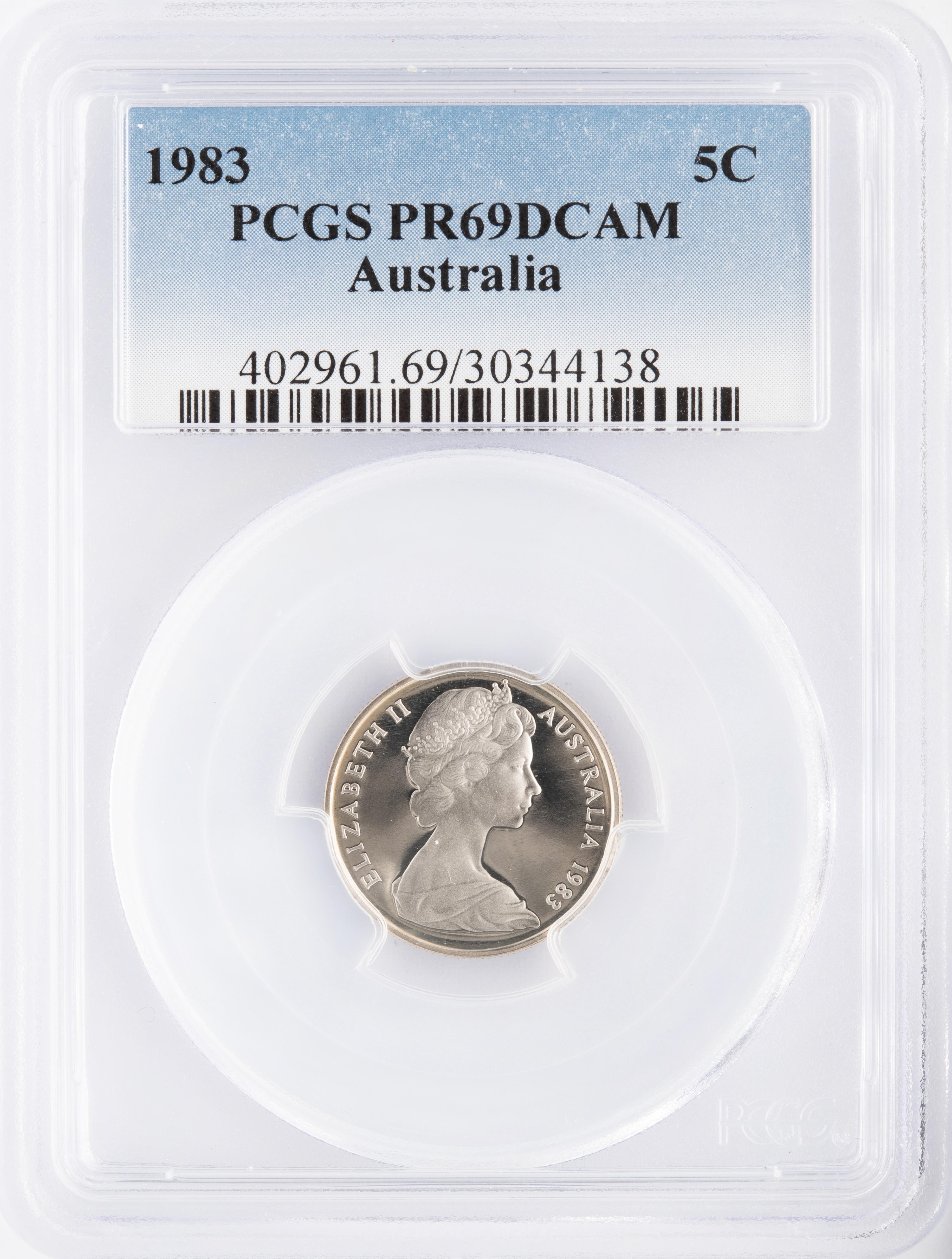Five Cent, 1983, PCGS PR69DCAM