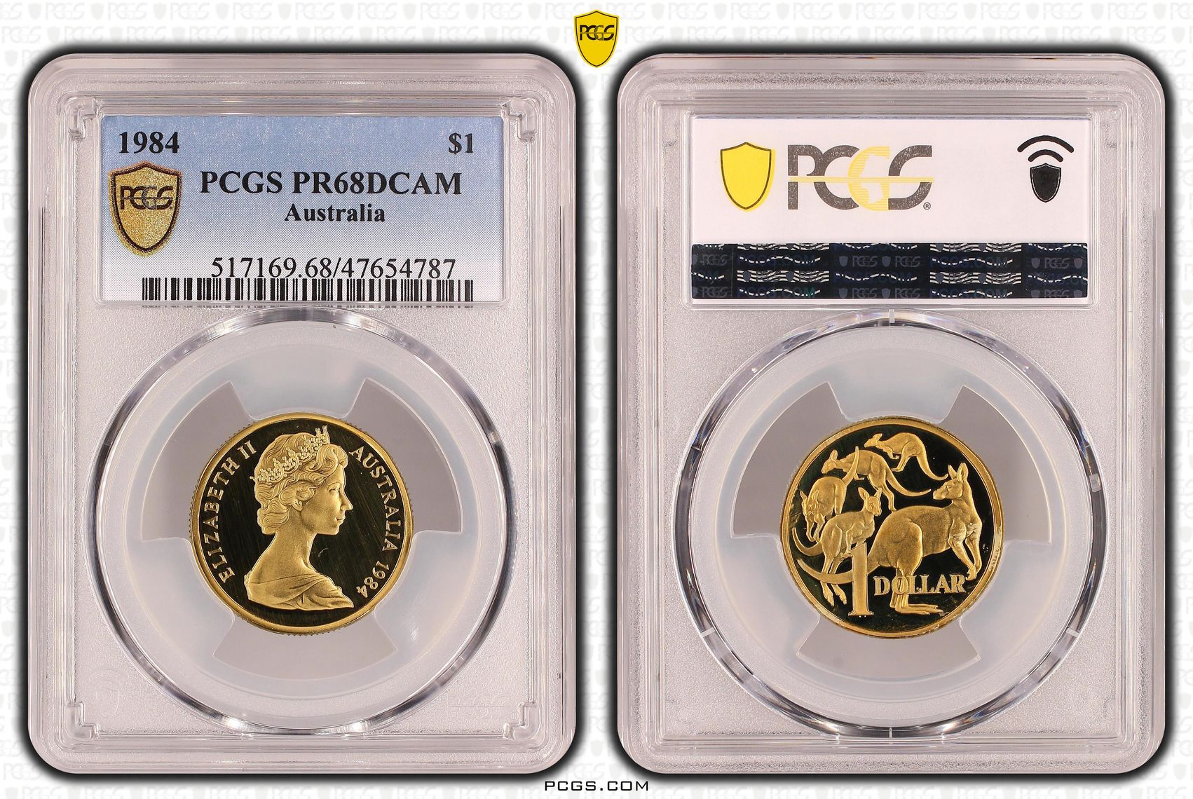 Elizabeth II, One Dollar, 1984, PCGS PR68DCAM