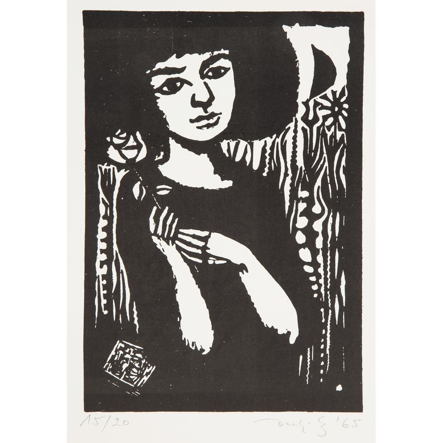 Jerzy Duda-Gracz | Dziewczyna z różą, 1965 r.