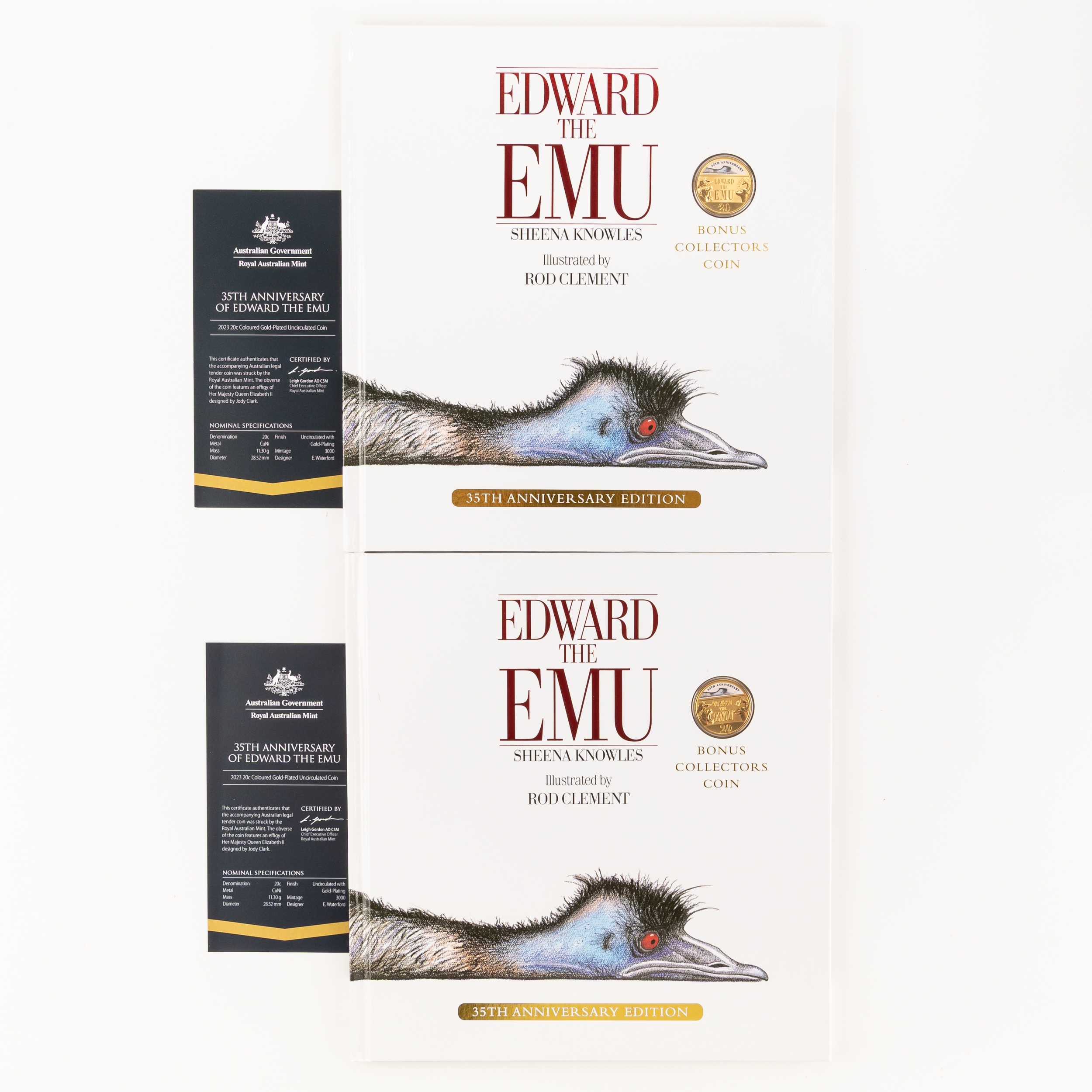 Elizabeth II, RAM - Edward the Emu 35th Anniversary, Twenty Cents, 2023, UNC