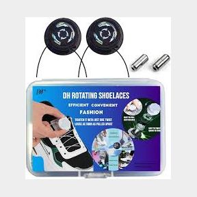 Easy Fit Swivel buckle No Tie Shoelaces - Black Swivel -Bar 9902141380120- 51745/21830