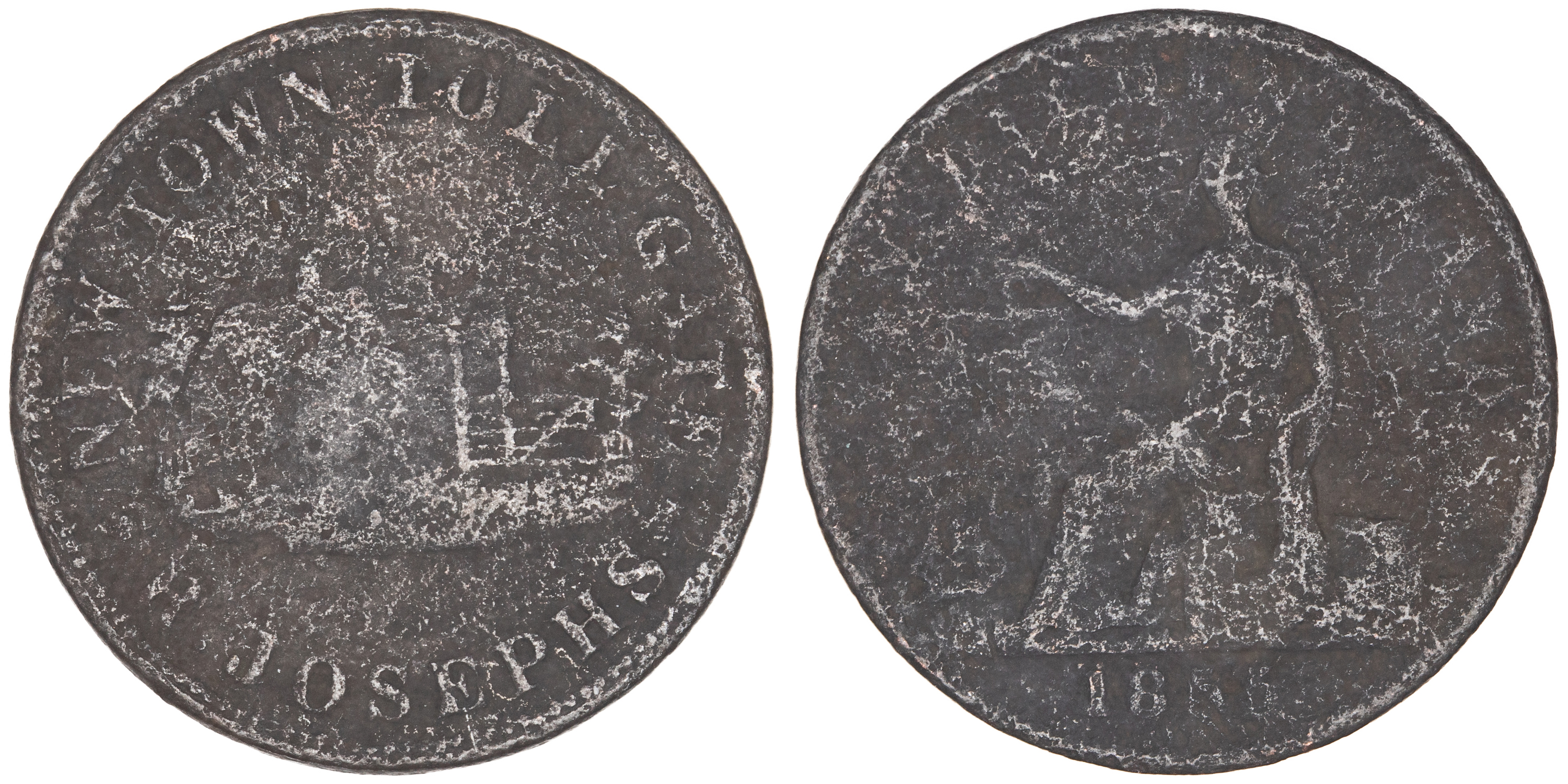 231 · A.152 - R. Josephs, New Town, Tasmania, Halfpenny, 1855,  Poor