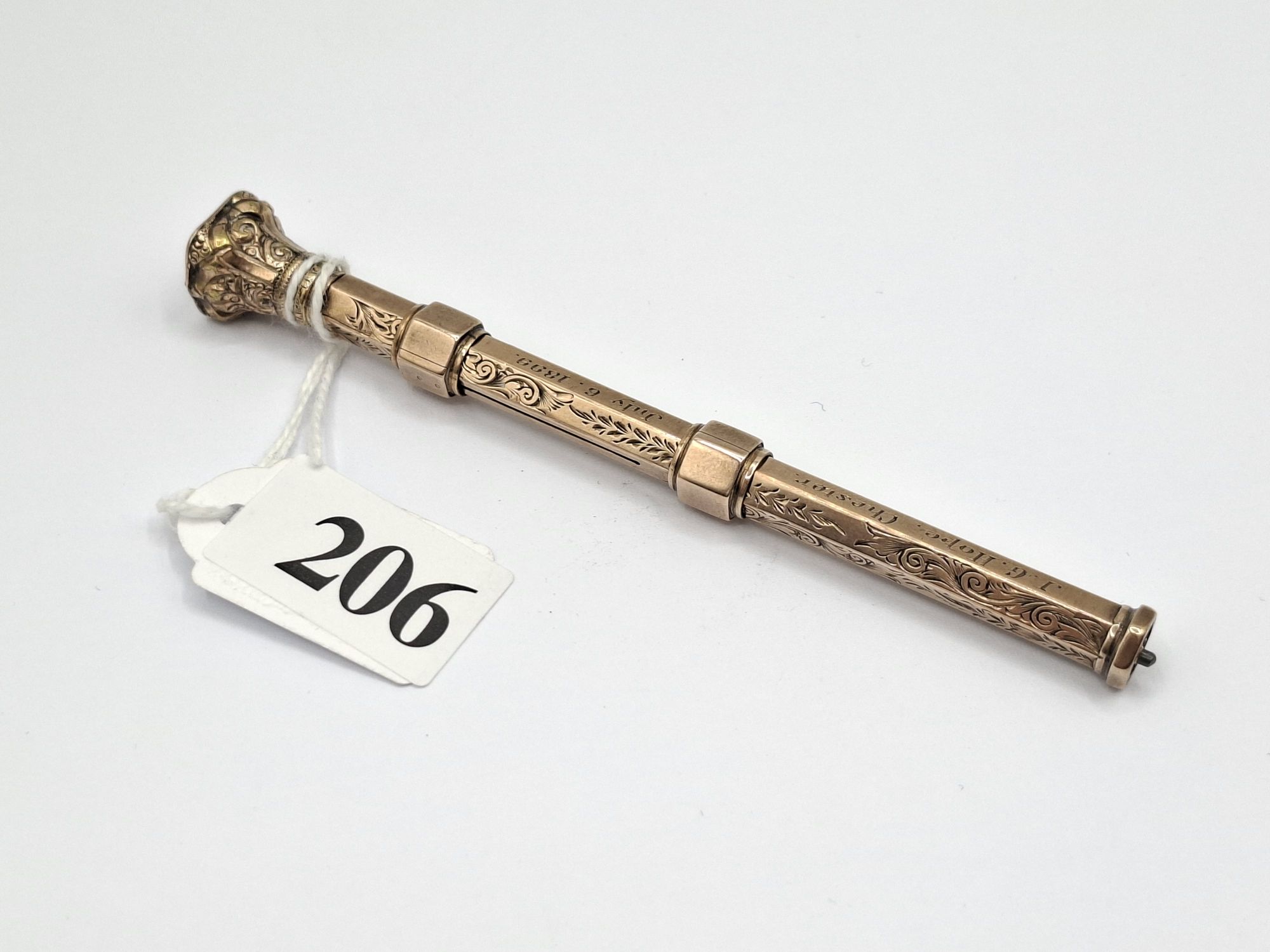 Victorian 9ct Gold Propelling Pencil