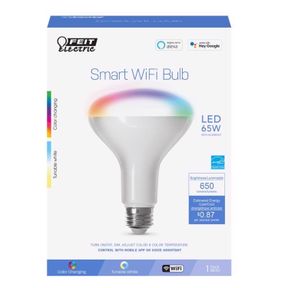 FEIT SMART HOME BR30 E26 (MEDIUM) SMART-ENABLED LED BULB COLOR CHANGING 65 WATT EQUIVALENCE 1 PK