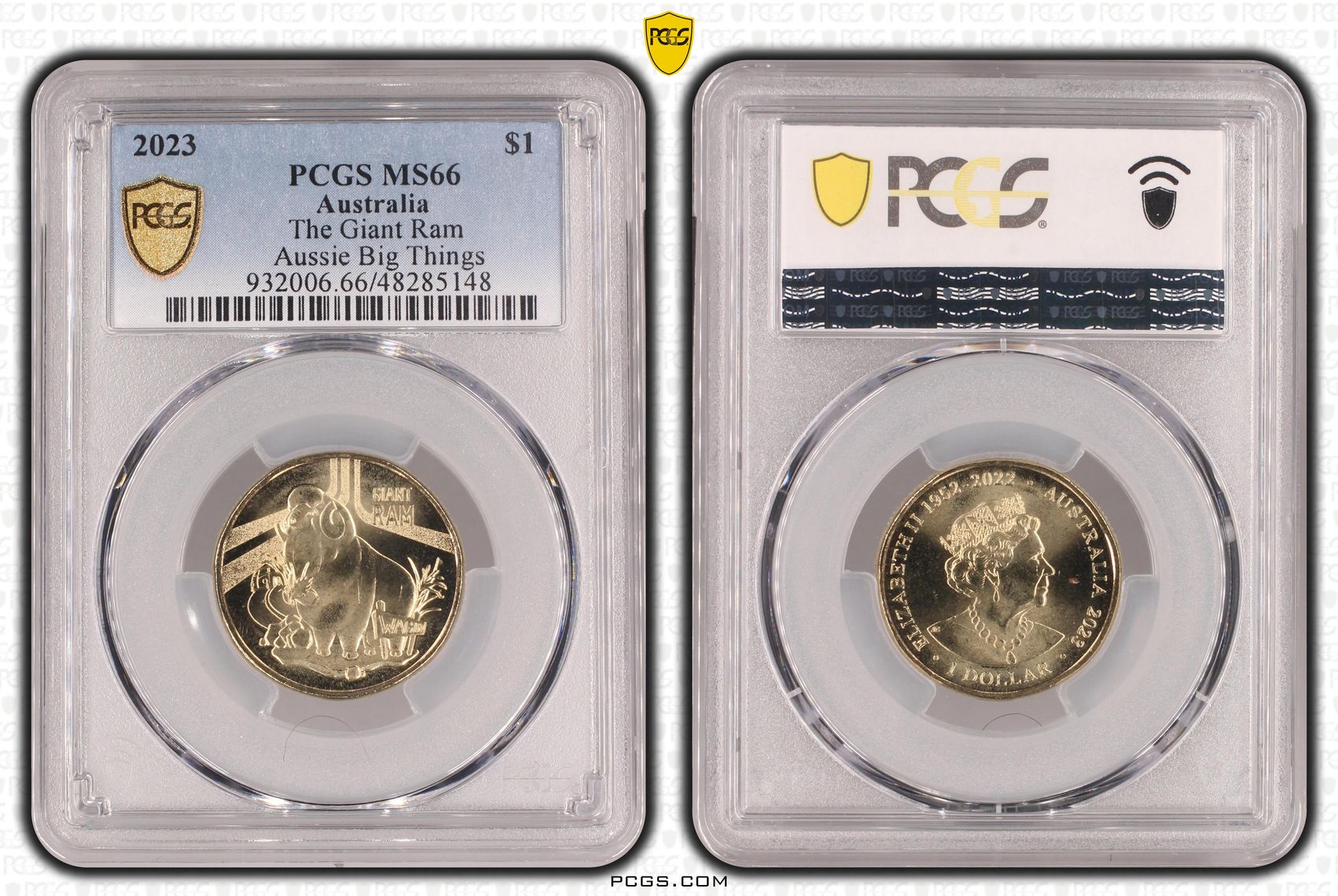 The Giant Ram Aussie Big Things , One Dollar, 2023, PCGS MS66