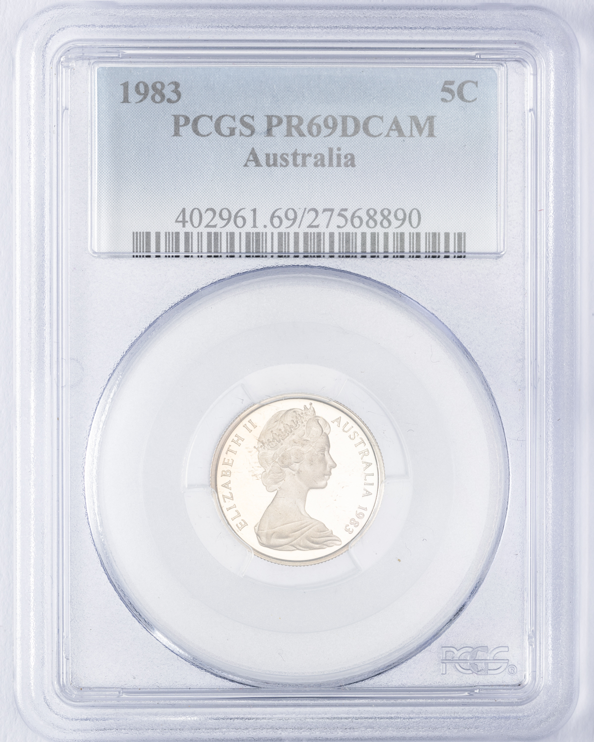 Elizabeth II, Five Cent, 1983, PCGS PR69DCAM