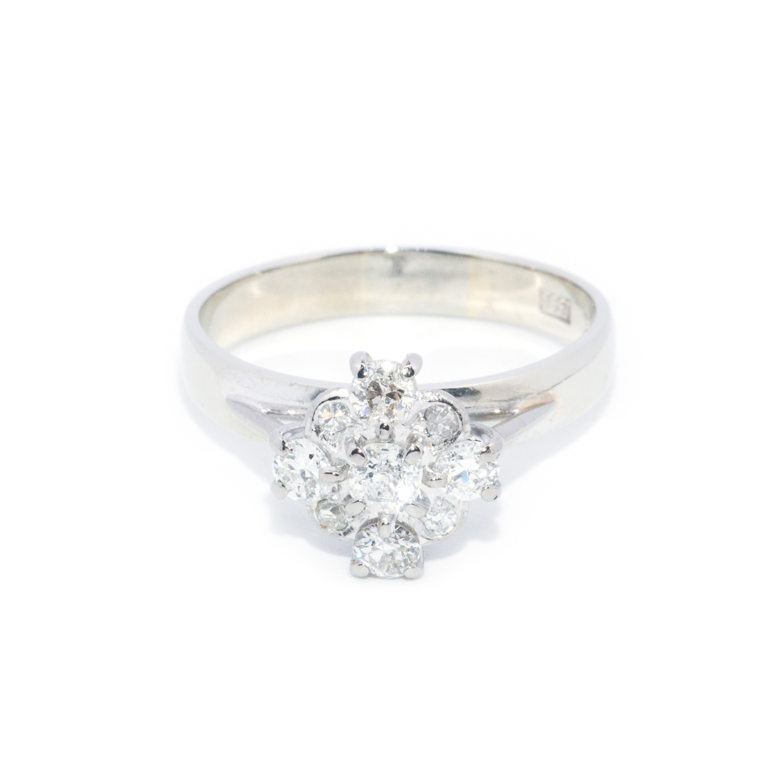 0.70 Carat Old Cut Diamond Platinum & 18ct Gold Ring